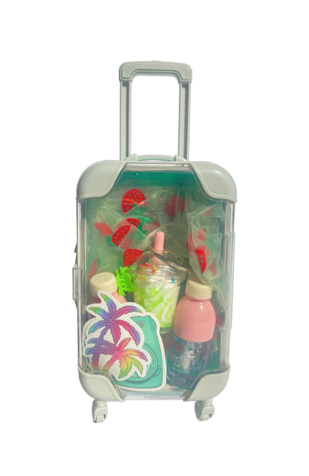 Groene lipgloss koffer